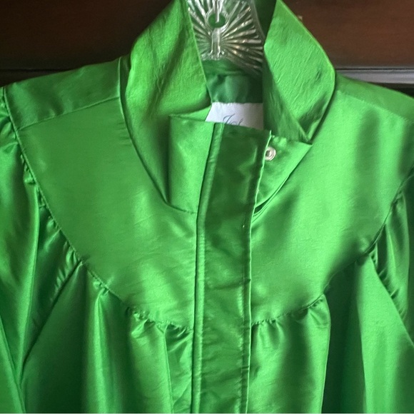 Jaclyn Smith Vibrant Kelly Green Windbreaker Jacket – Size XL - Picture 5 of 9